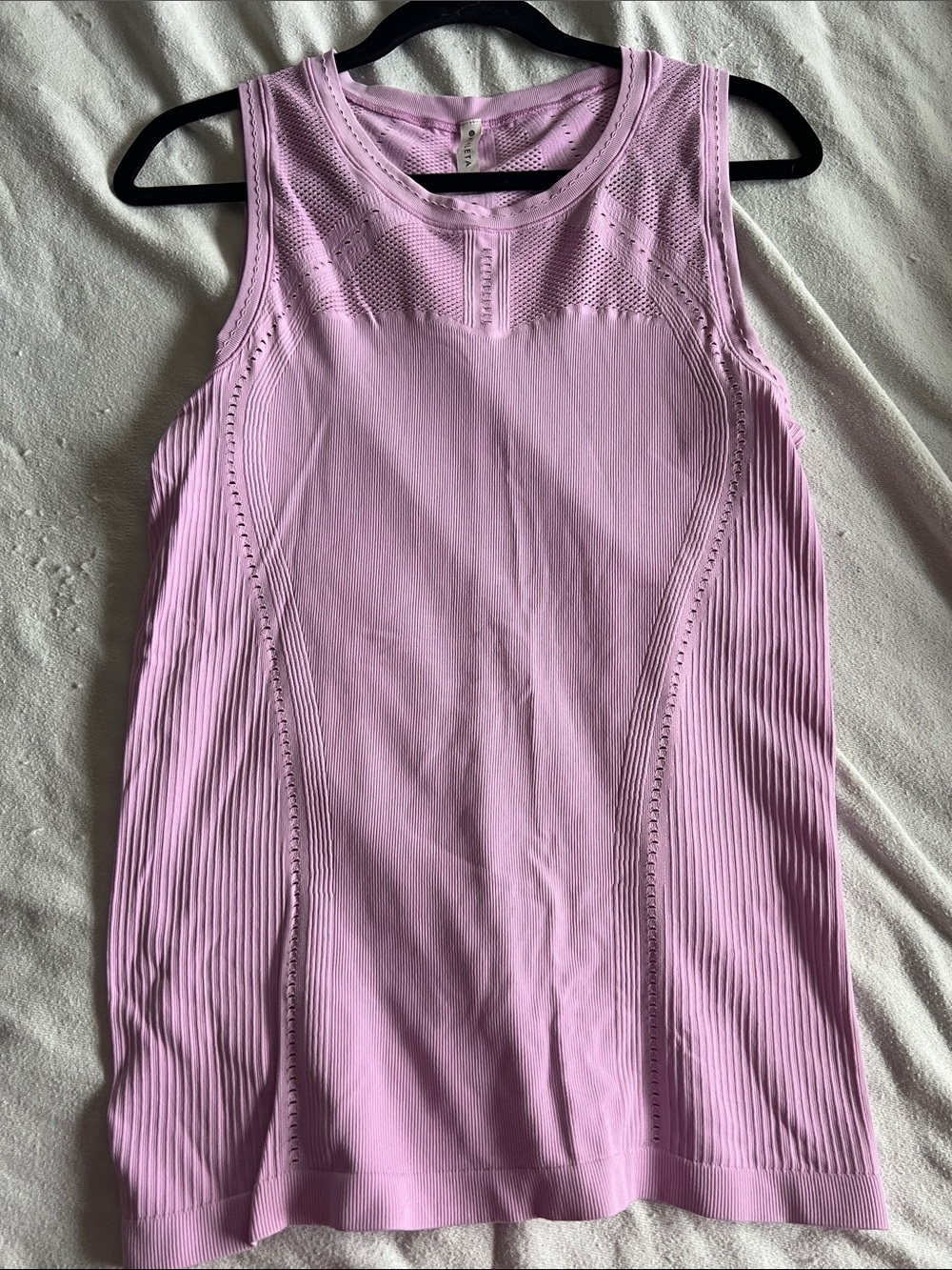 Athleta Light Pink Cutout Workout Tank Top [Size Large]
